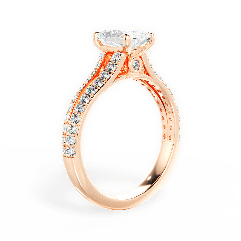 14kt Rose Gold/18kt Rose Gold/radiant/front