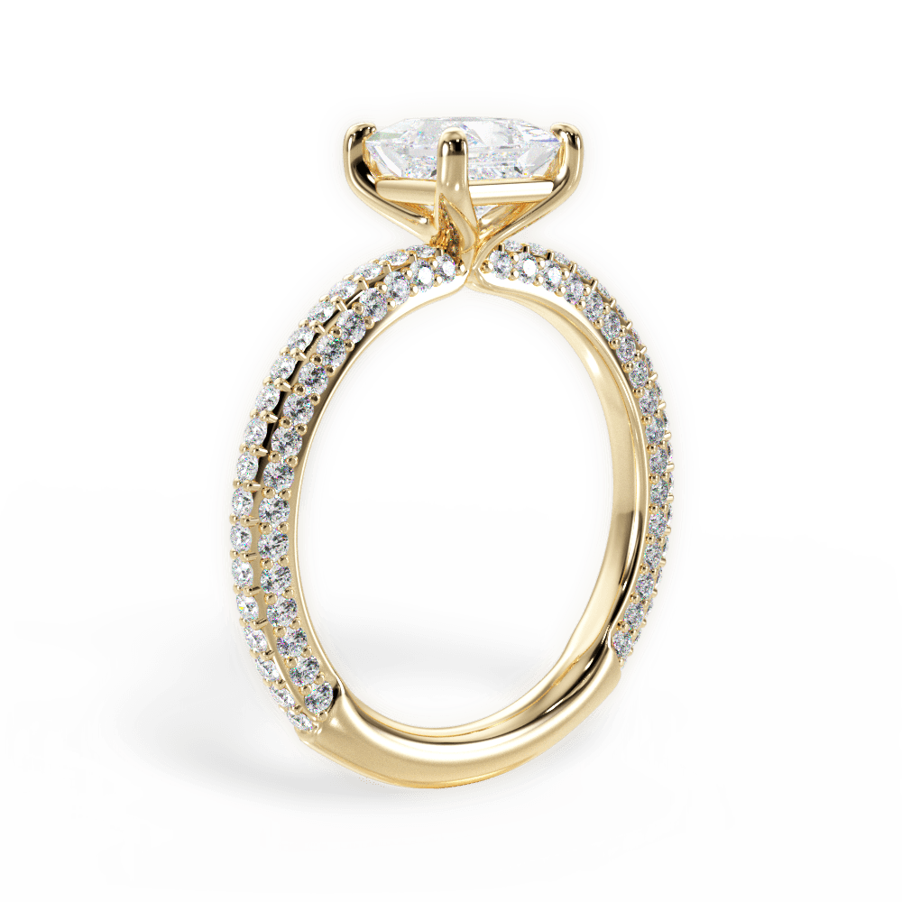 14kt Yellow Gold/18kt Yellow Gold/princess/front