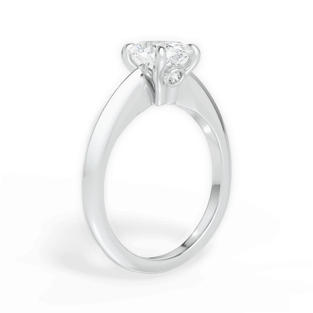 14kt White Gold/18kt White Gold/Platinum/oval/front