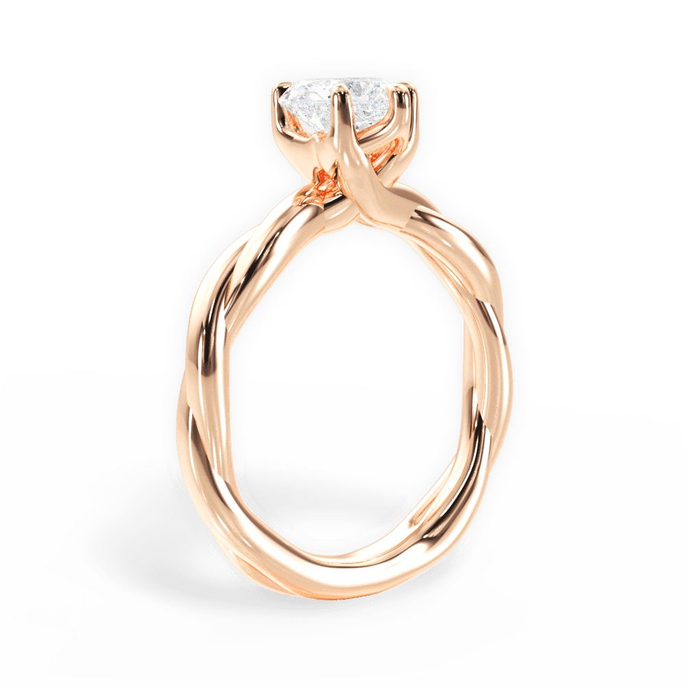 14kt Rose Gold/18kt Rose Gold/heart/front