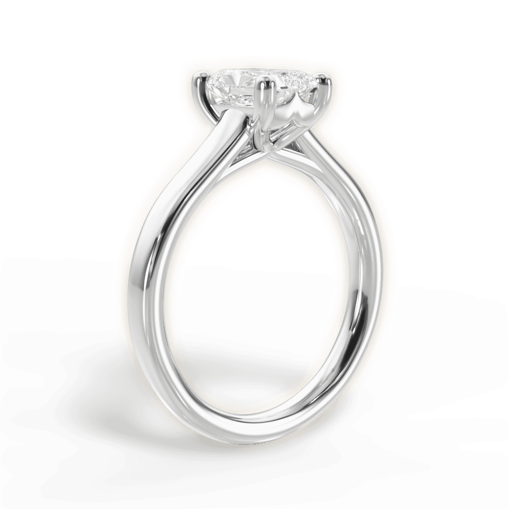 14kt White Gold/18kt White Gold/Platinum/radiant/front