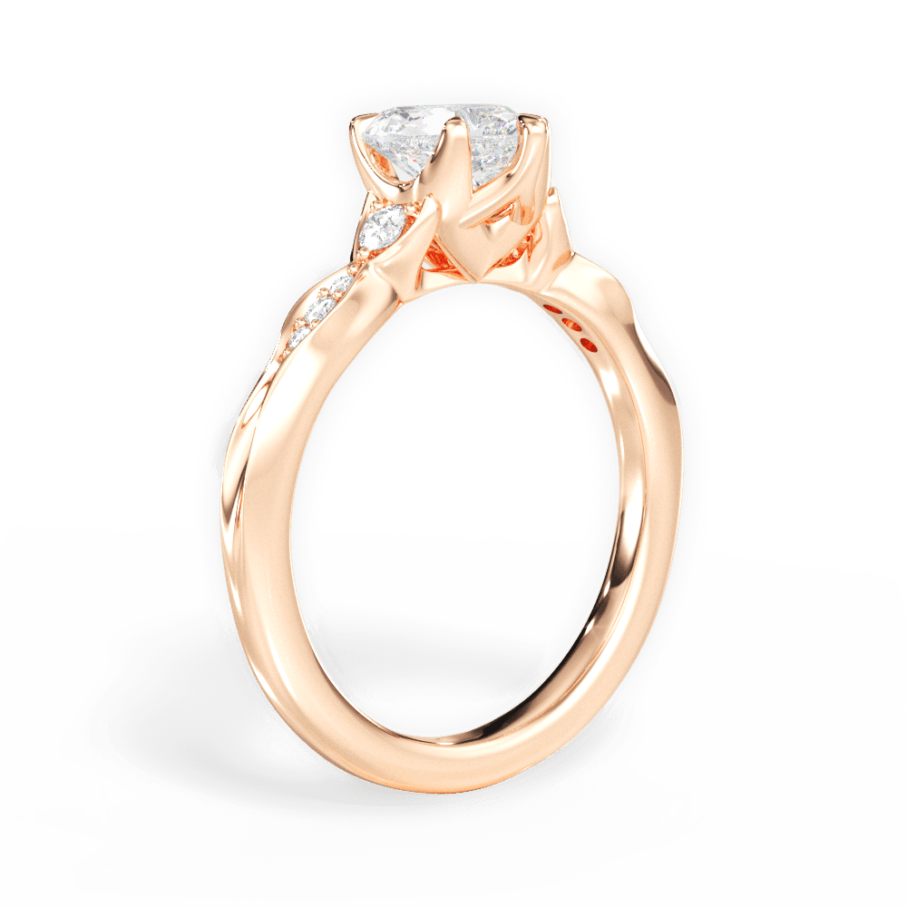 14kt Rose Gold/18kt Rose Gold/heart/front