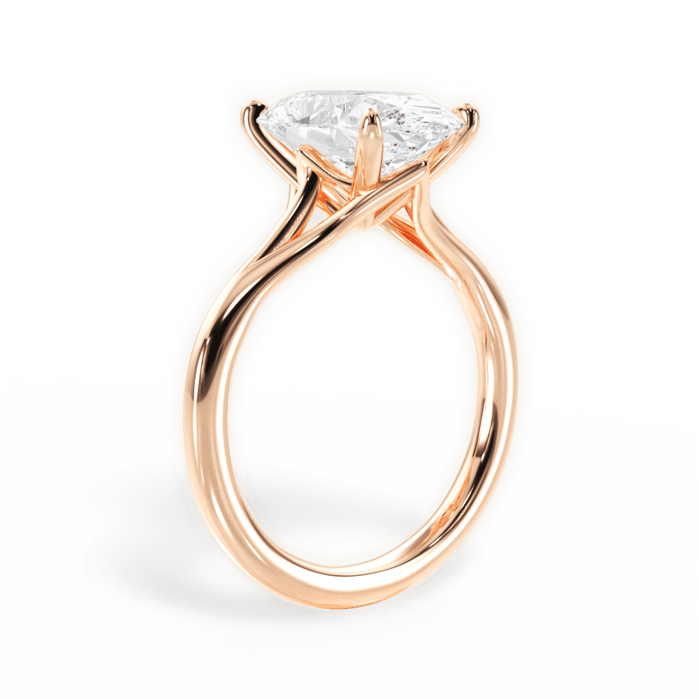 14kt Rose Gold/18kt Rose Gold/oval/front