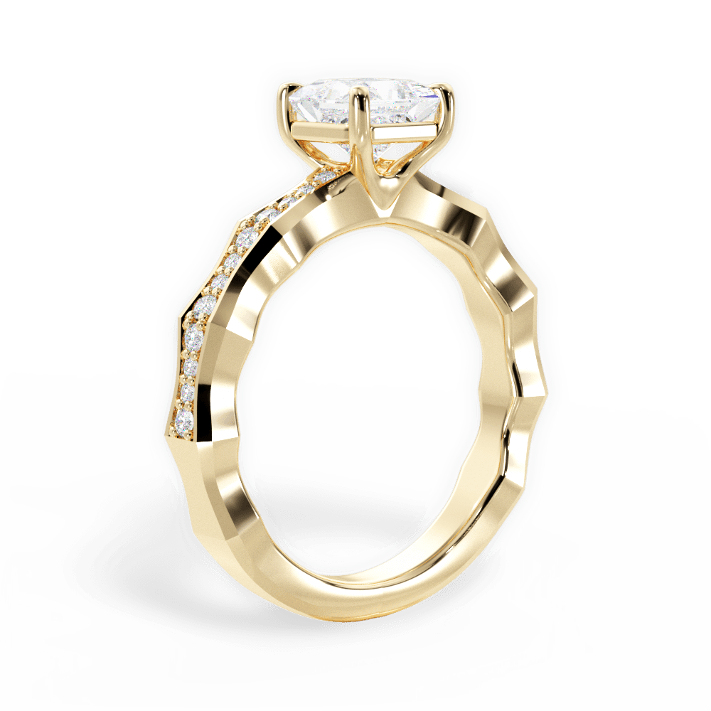 14kt Yellow Gold/18kt Yellow Gold/princess/front