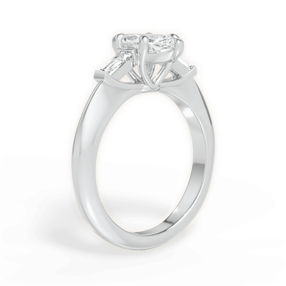 14kt White Gold/18kt White Gold/Platinum/marquise/front