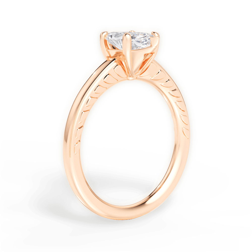 14kt Rose Gold/18kt Rose Gold/marquise/front