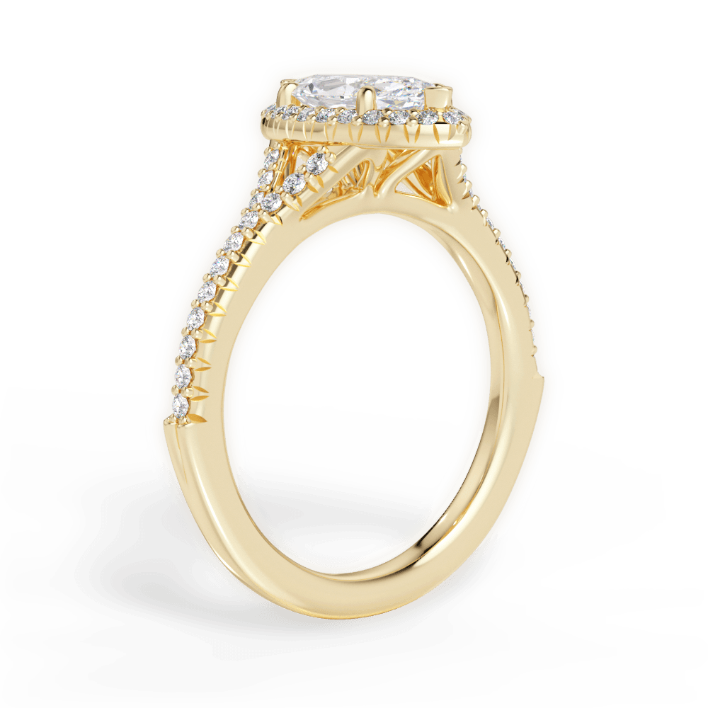 14kt Yellow Gold/18kt Yellow Gold/marquise/front