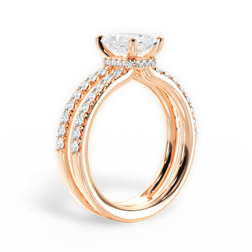 14kt Rose Gold/18kt Rose Gold/radiant/front