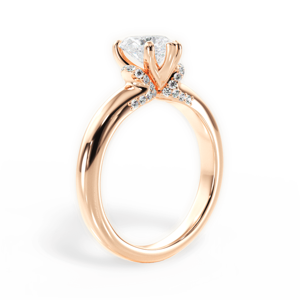 14kt Rose Gold/18kt Rose Gold/heart/front