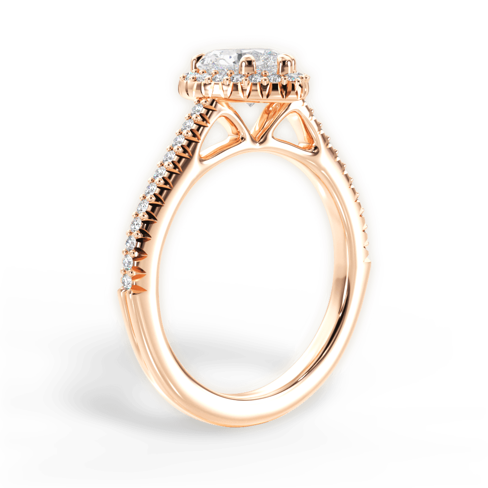 14kt Rose Gold/18kt Rose Gold/heart/front