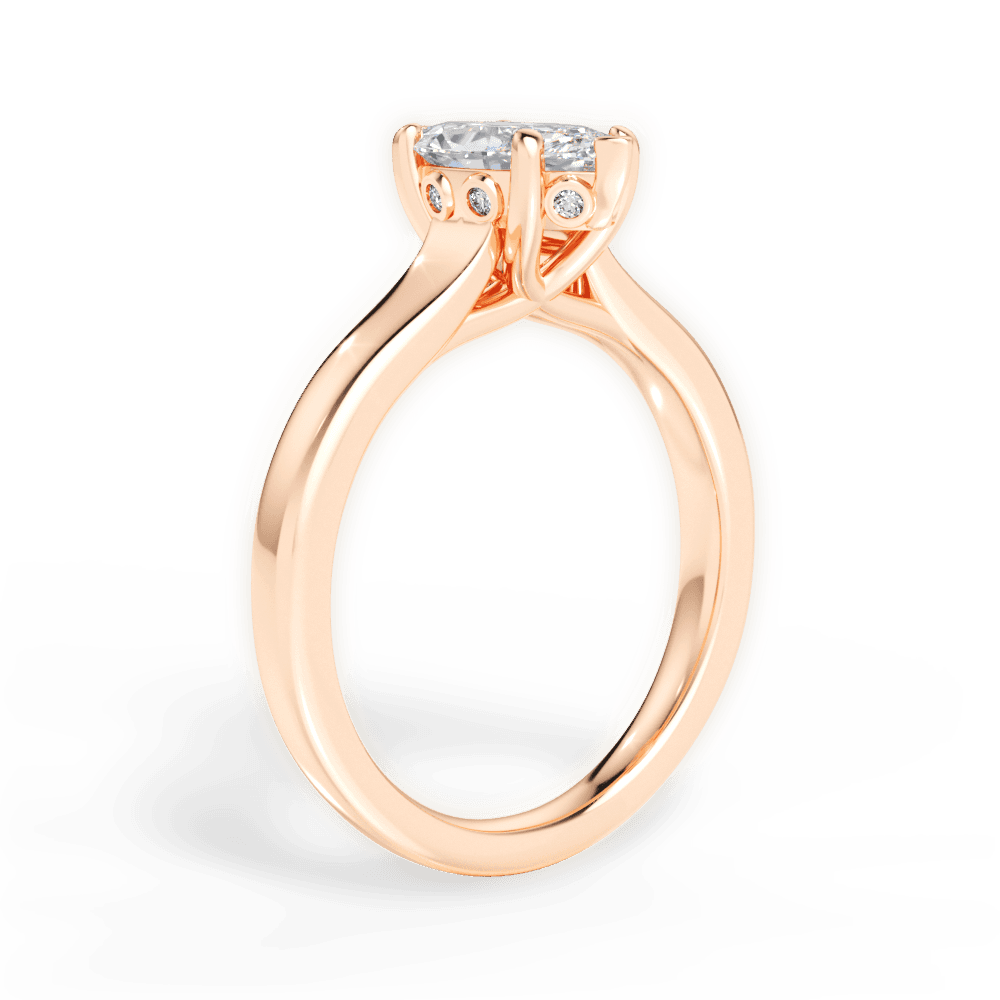 14kt Rose Gold/18kt Rose Gold/marquise/front