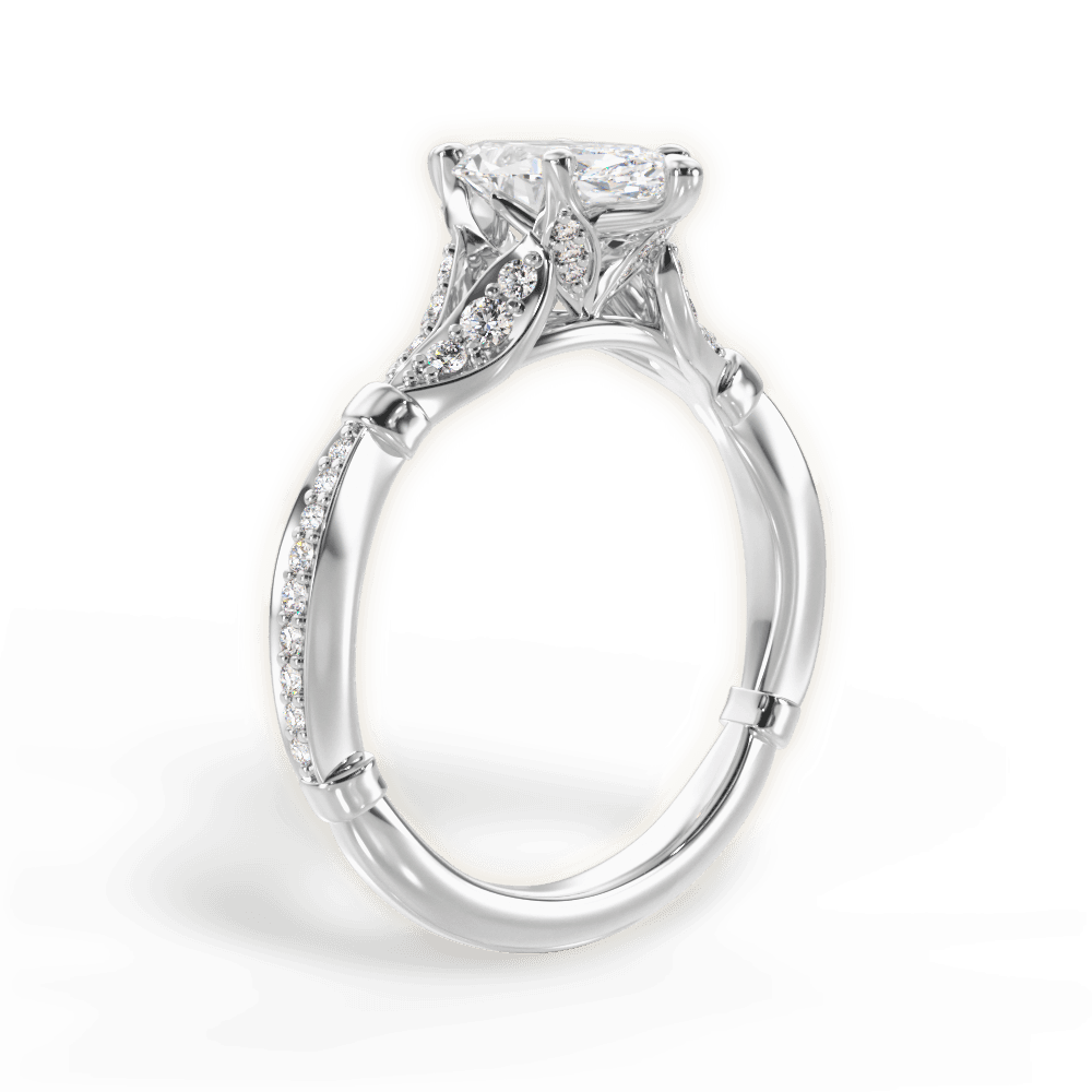 14kt White Gold/18kt White Gold/Platinum/marquise/front