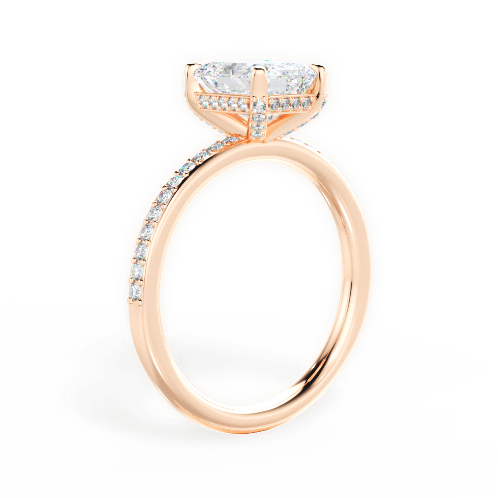 14kt Rose Gold/18kt Rose Gold/emerald/front