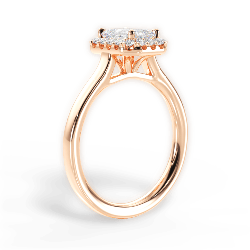 14kt Rose Gold/18kt Rose Gold/emerald/front