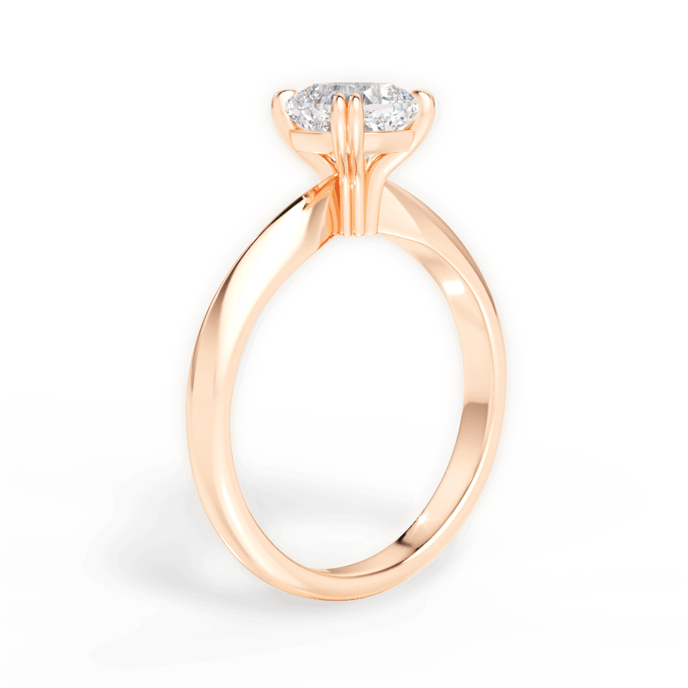 14kt Rose Gold/18kt Rose Gold/cushion/front