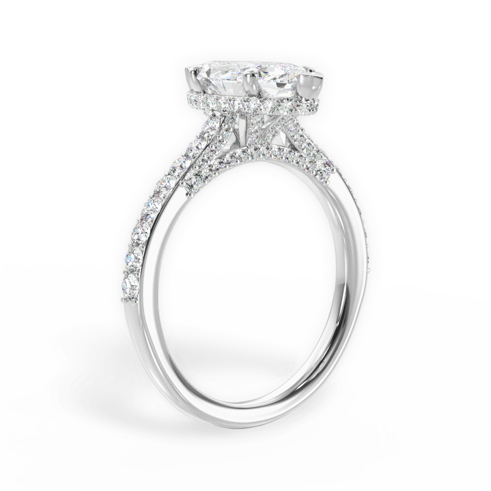 14kt White Gold/18kt White Gold/Platinum/marquise/front