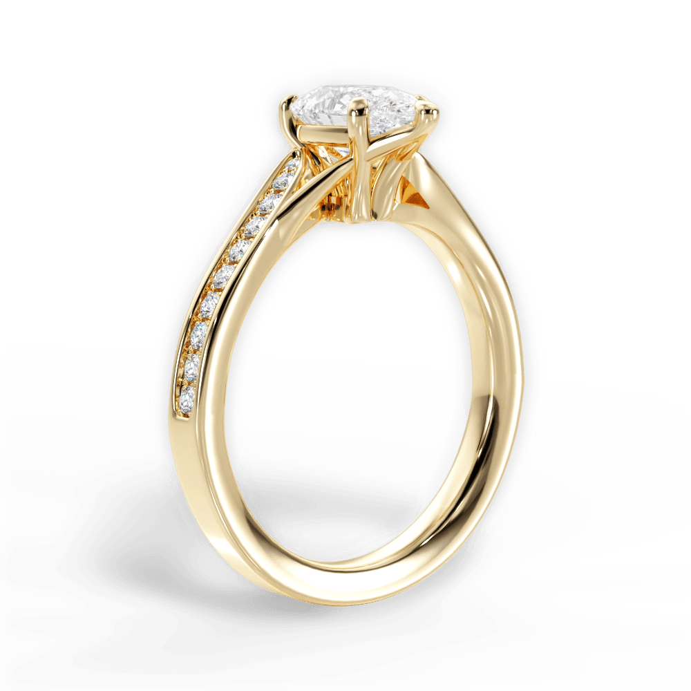 14kt Yellow Gold/18kt Yellow Gold/pear/front