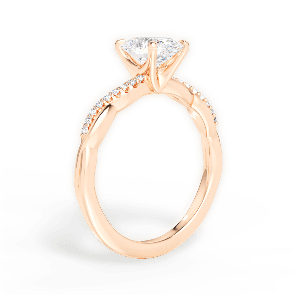 14kt Rose Gold/18kt Rose Gold/oval/front