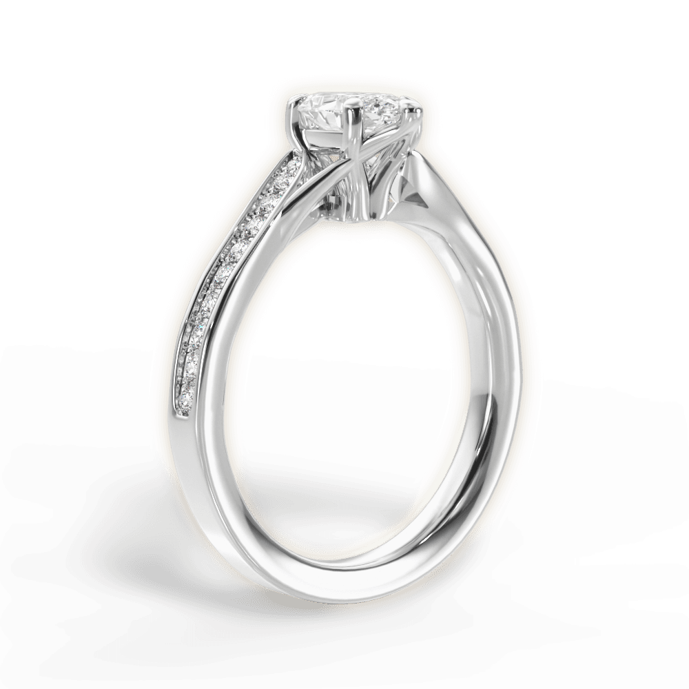 14kt White Gold/18kt White Gold/Platinum/marquise/front