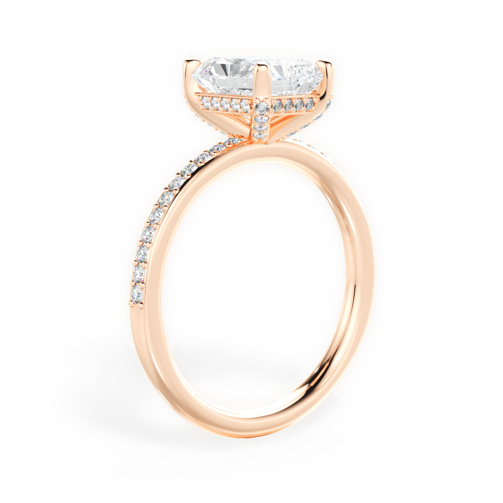 14kt Rose Gold/18kt Rose Gold/radiant/front