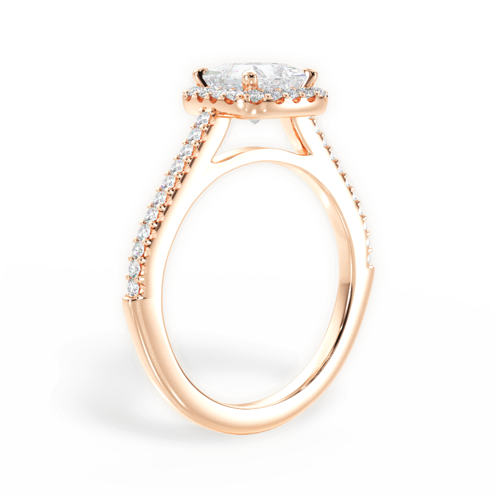 14kt Rose Gold/18kt Rose Gold/princess/front