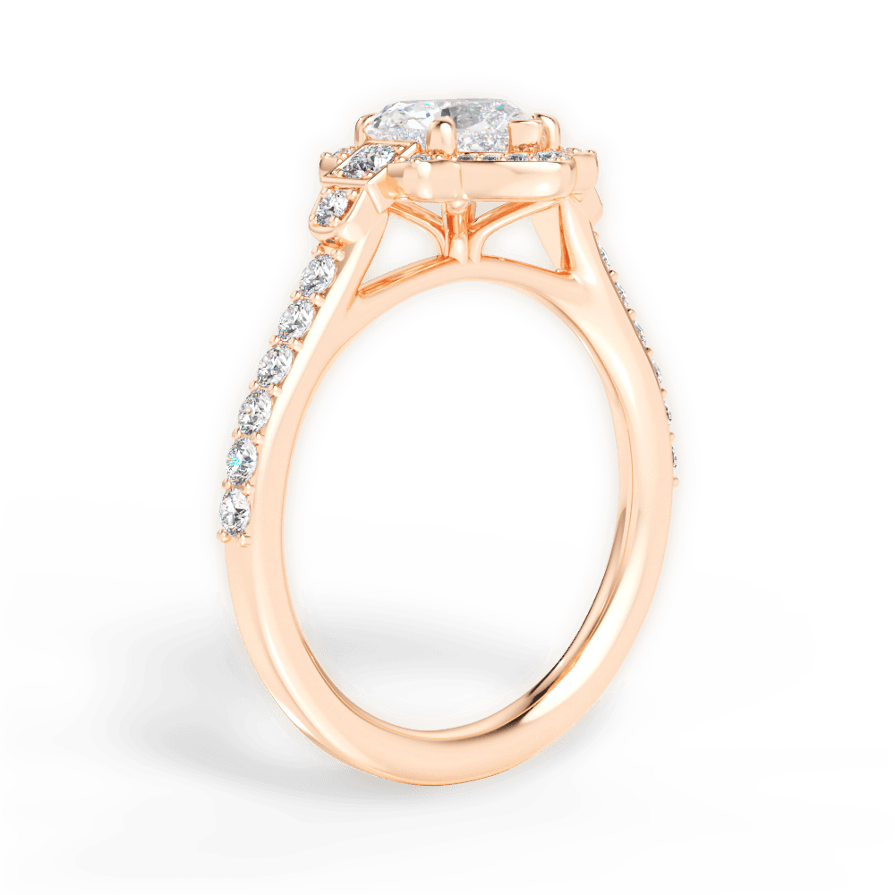 14kt Rose Gold/18kt Rose Gold/heart/front