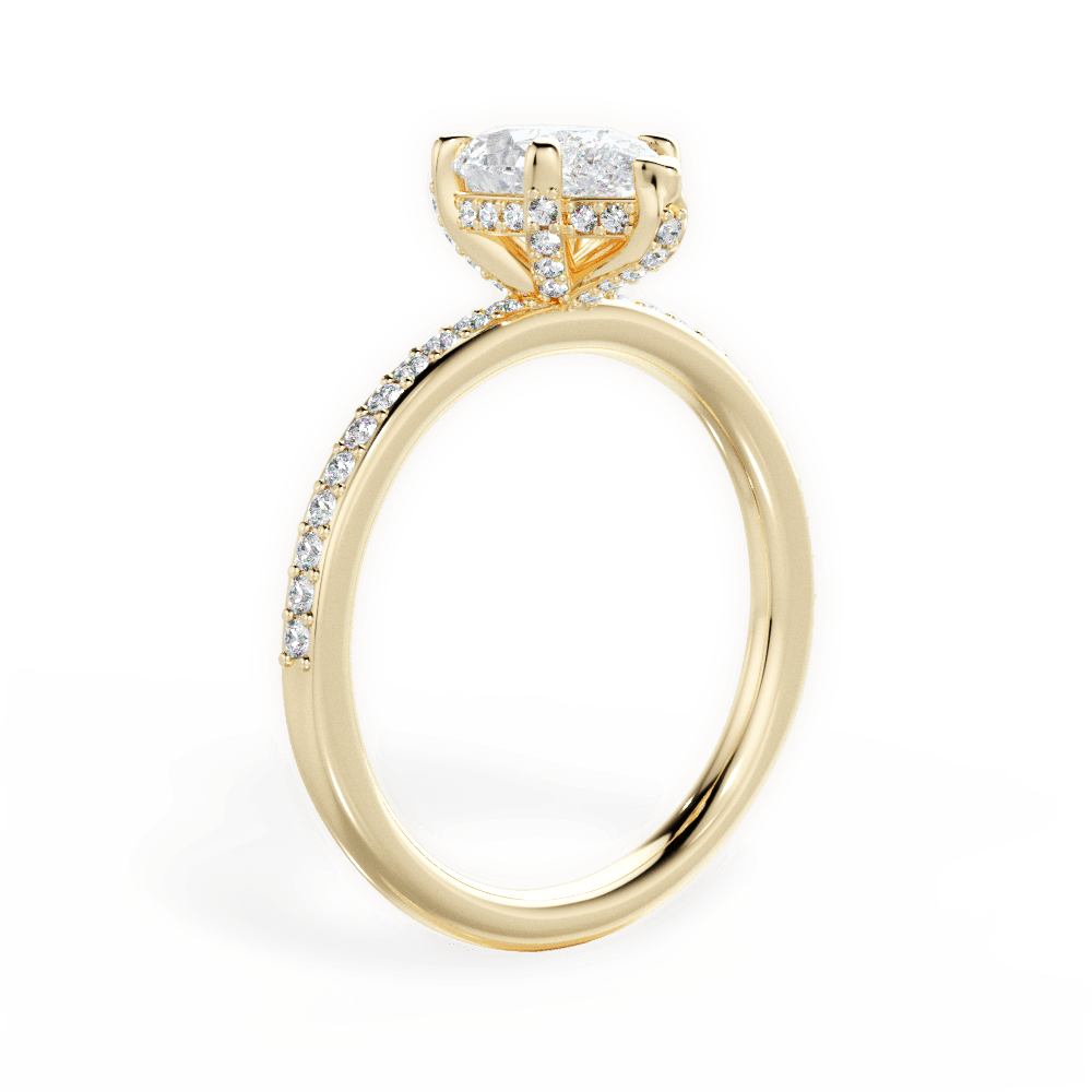14kt Yellow Gold/18kt Yellow Gold/pear/front