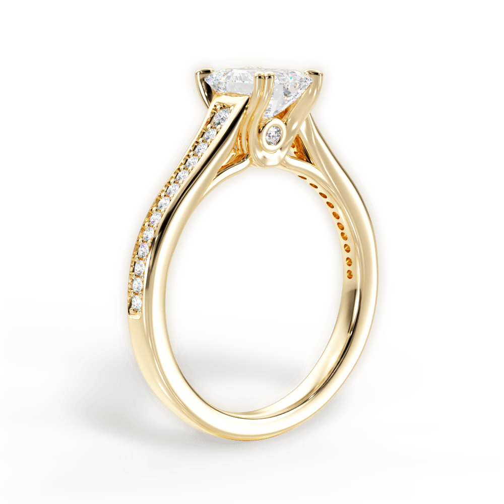 14kt Yellow Gold/18kt Yellow Gold/emerald/front