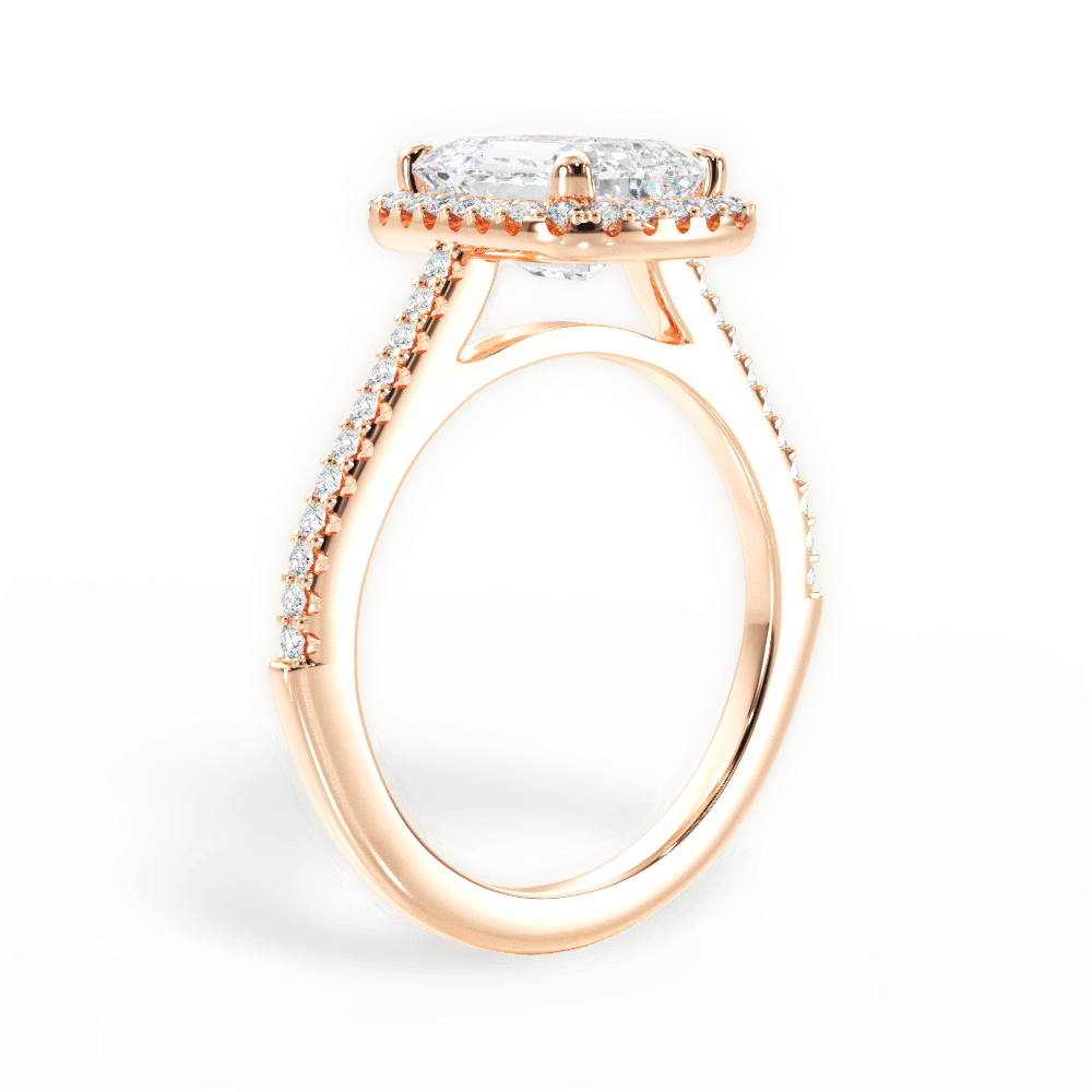 14kt Rose Gold/18kt Rose Gold/emerald/front