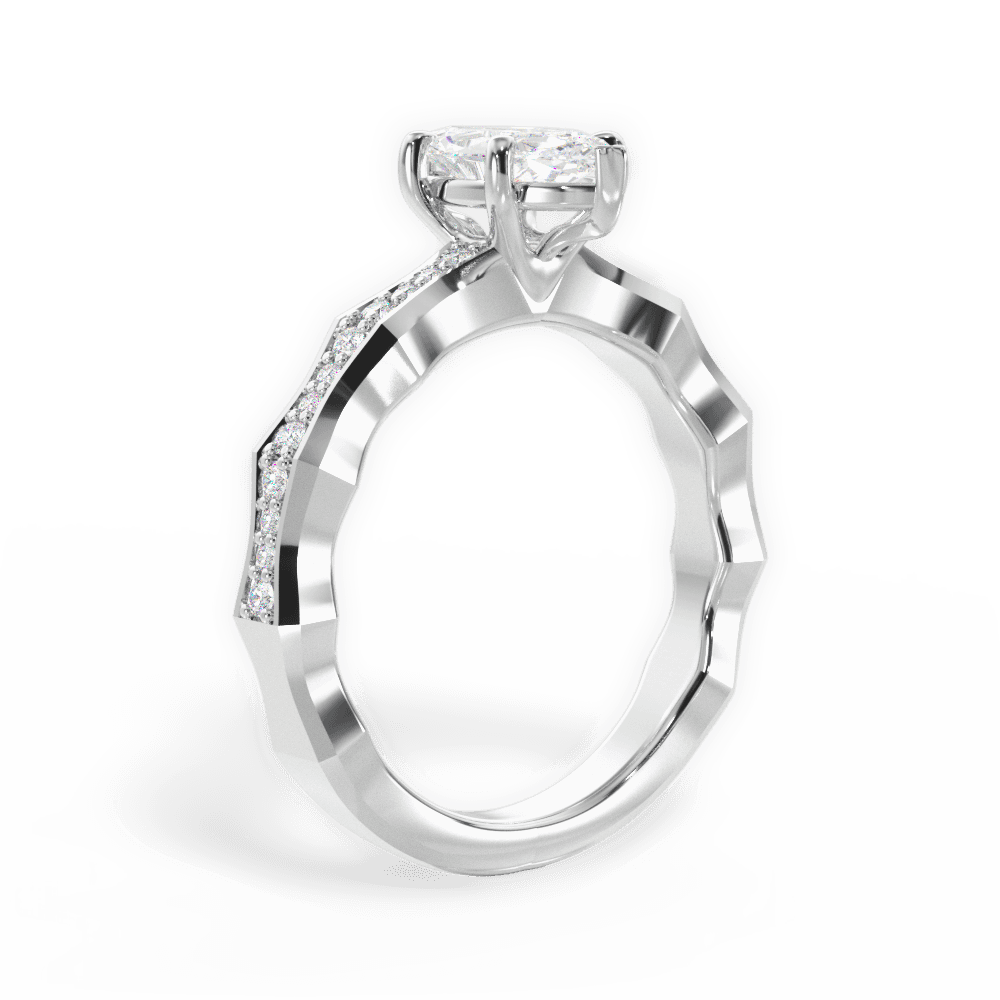 14kt White Gold/18kt White Gold/Platinum/marquise/front