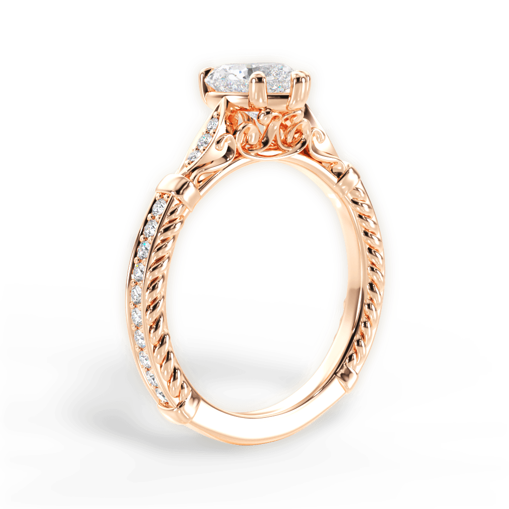 14kt Rose Gold/18kt Rose Gold/heart/front