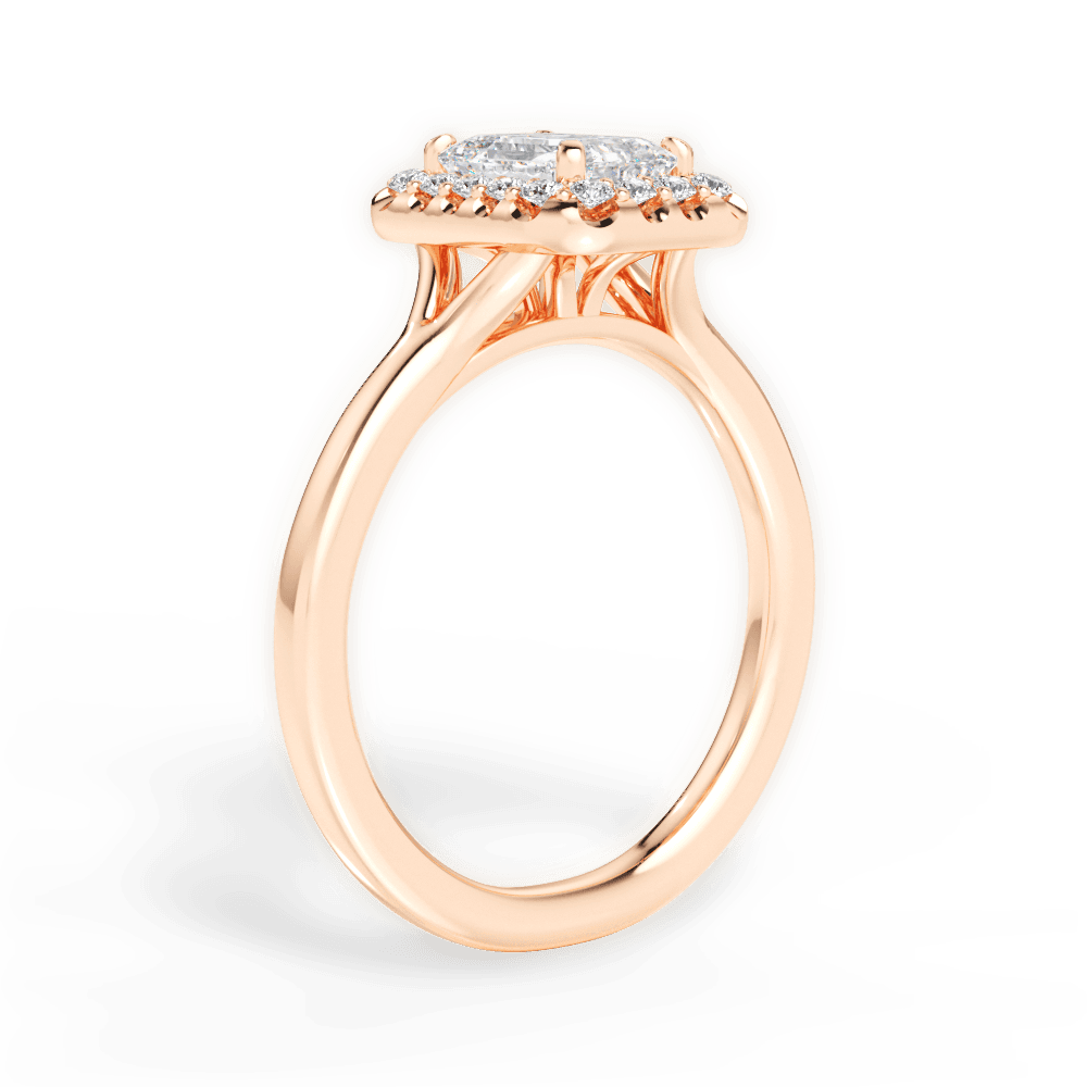 14kt Rose Gold/18kt Rose Gold/emerald/front