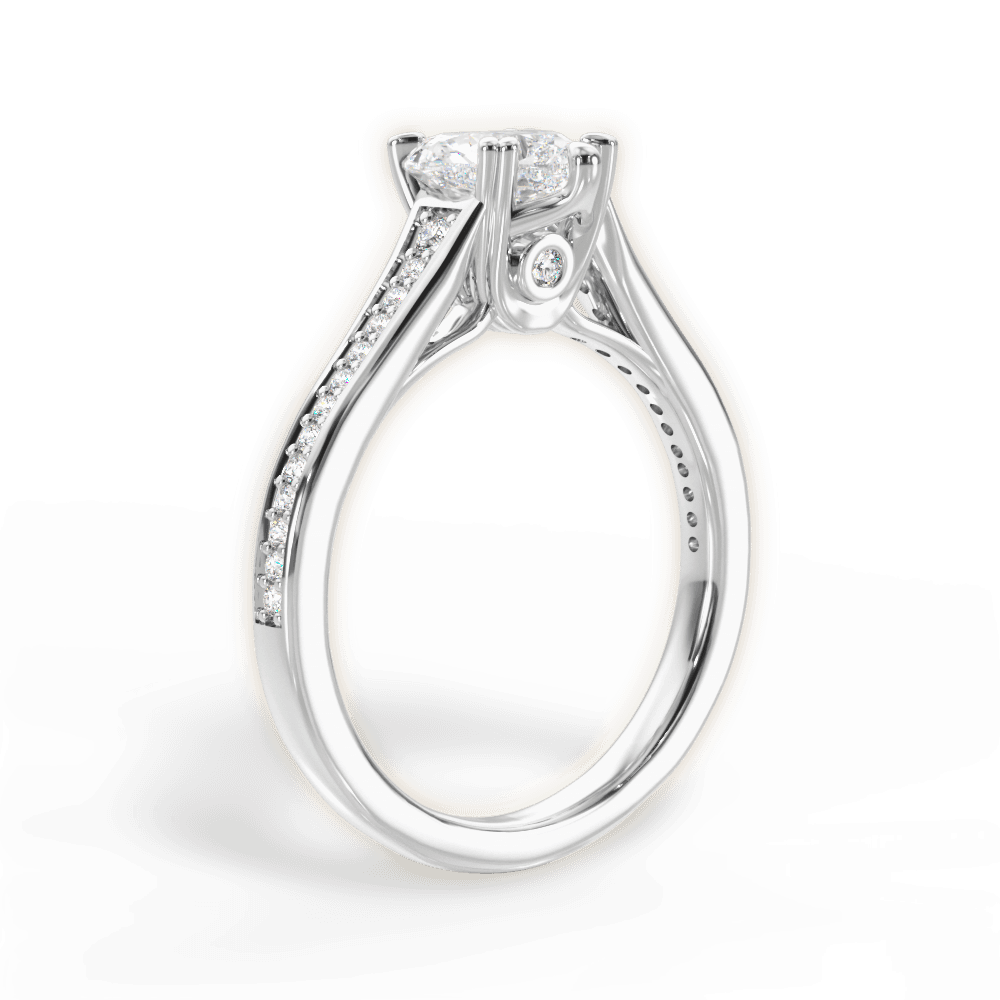 14kt White Gold/18kt White Gold/Platinum/heart/front