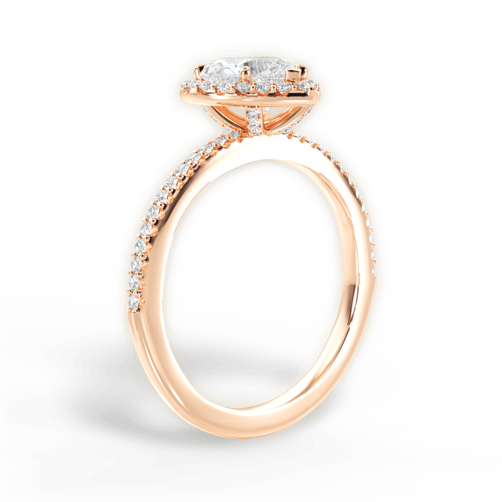 14kt Rose Gold/18kt Rose Gold/heart/front