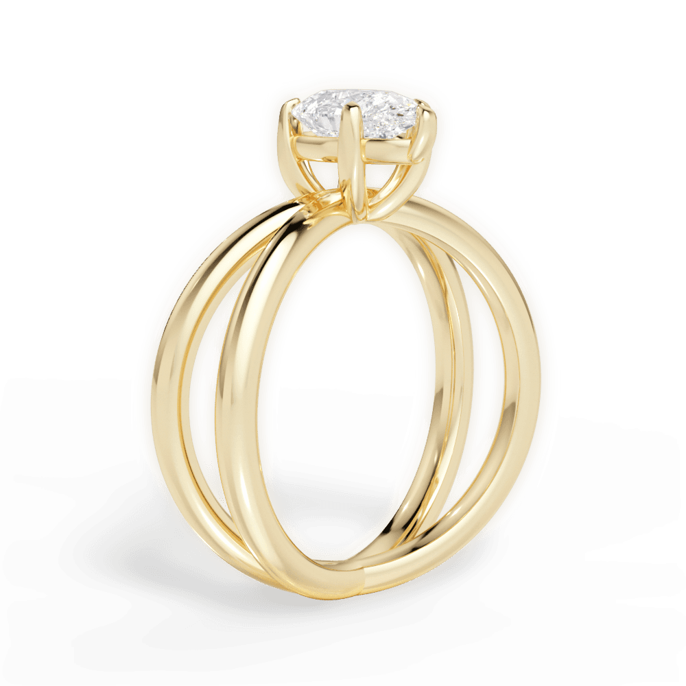 14kt Yellow Gold/18kt Yellow Gold/pear/front