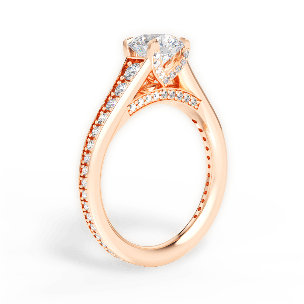 14kt Rose Gold/18kt Rose Gold/round/front
