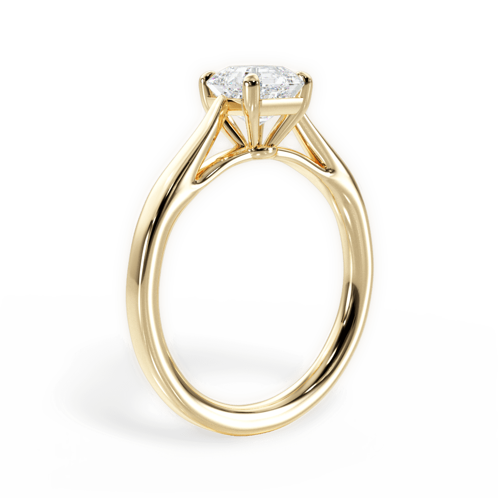 14kt Yellow Gold/18kt Yellow Gold/asscher/front