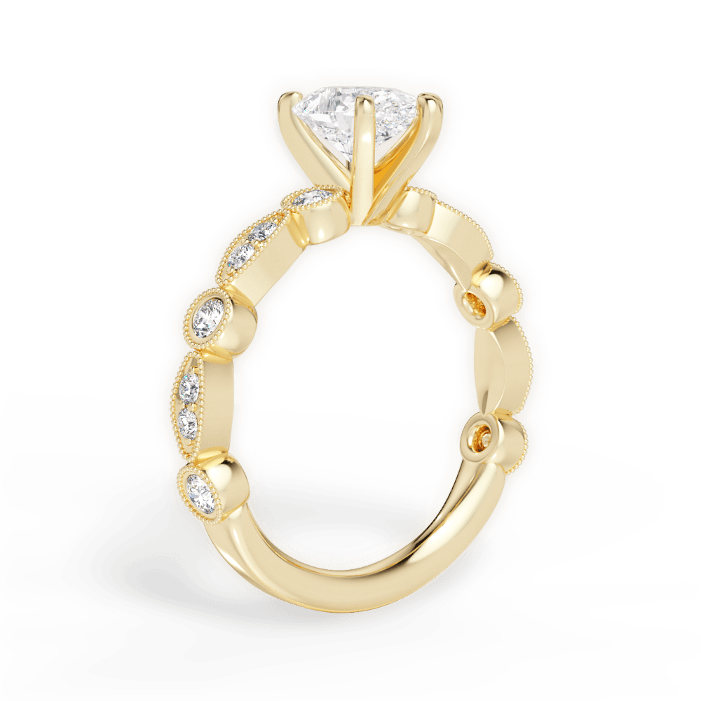 14kt Yellow Gold/18kt Yellow Gold/pear/front