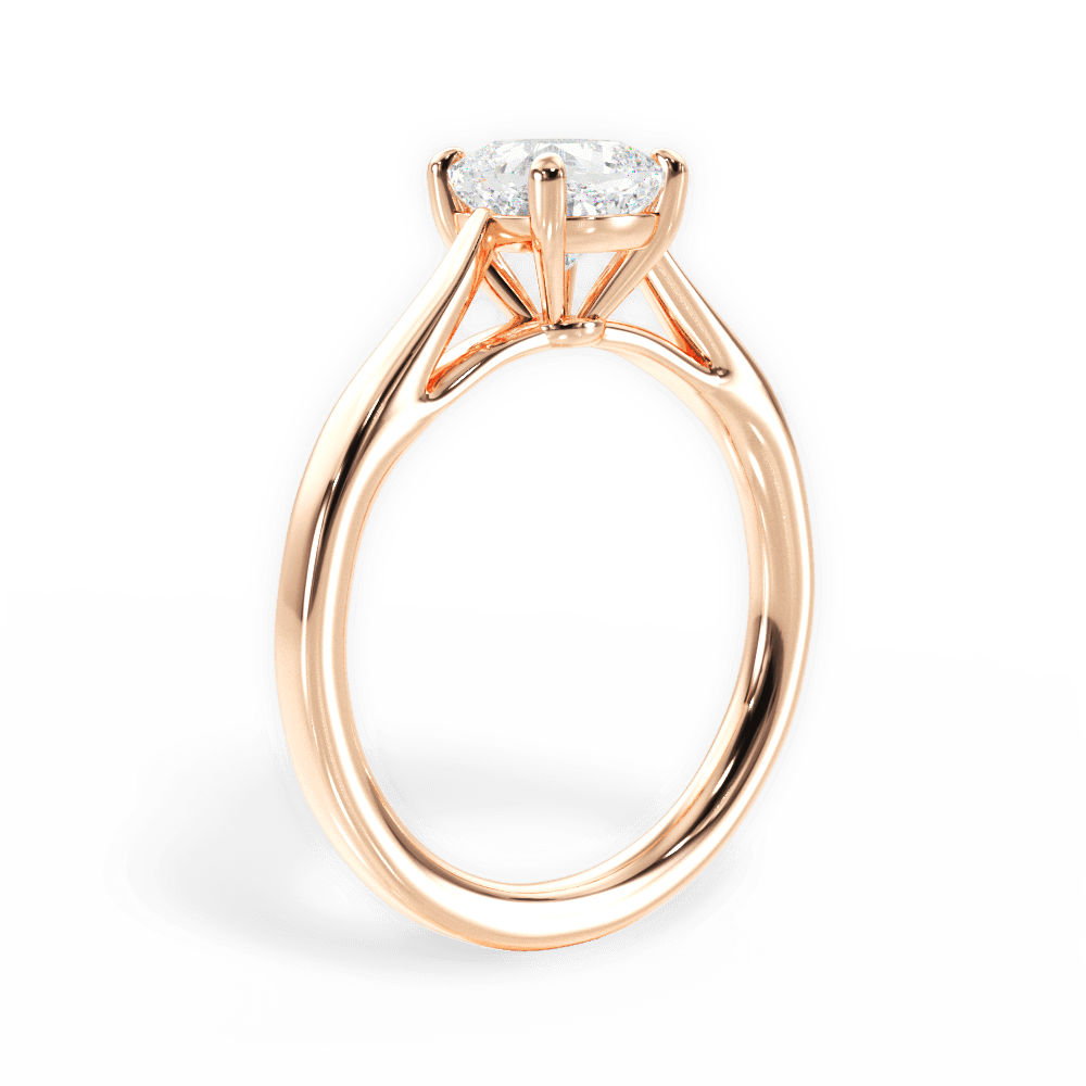 14kt Rose Gold/18kt Rose Gold/cushion/front