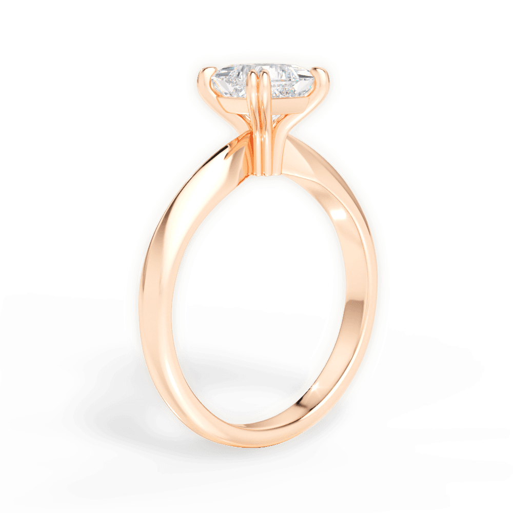 14kt Rose Gold/18kt Rose Gold/princess/front