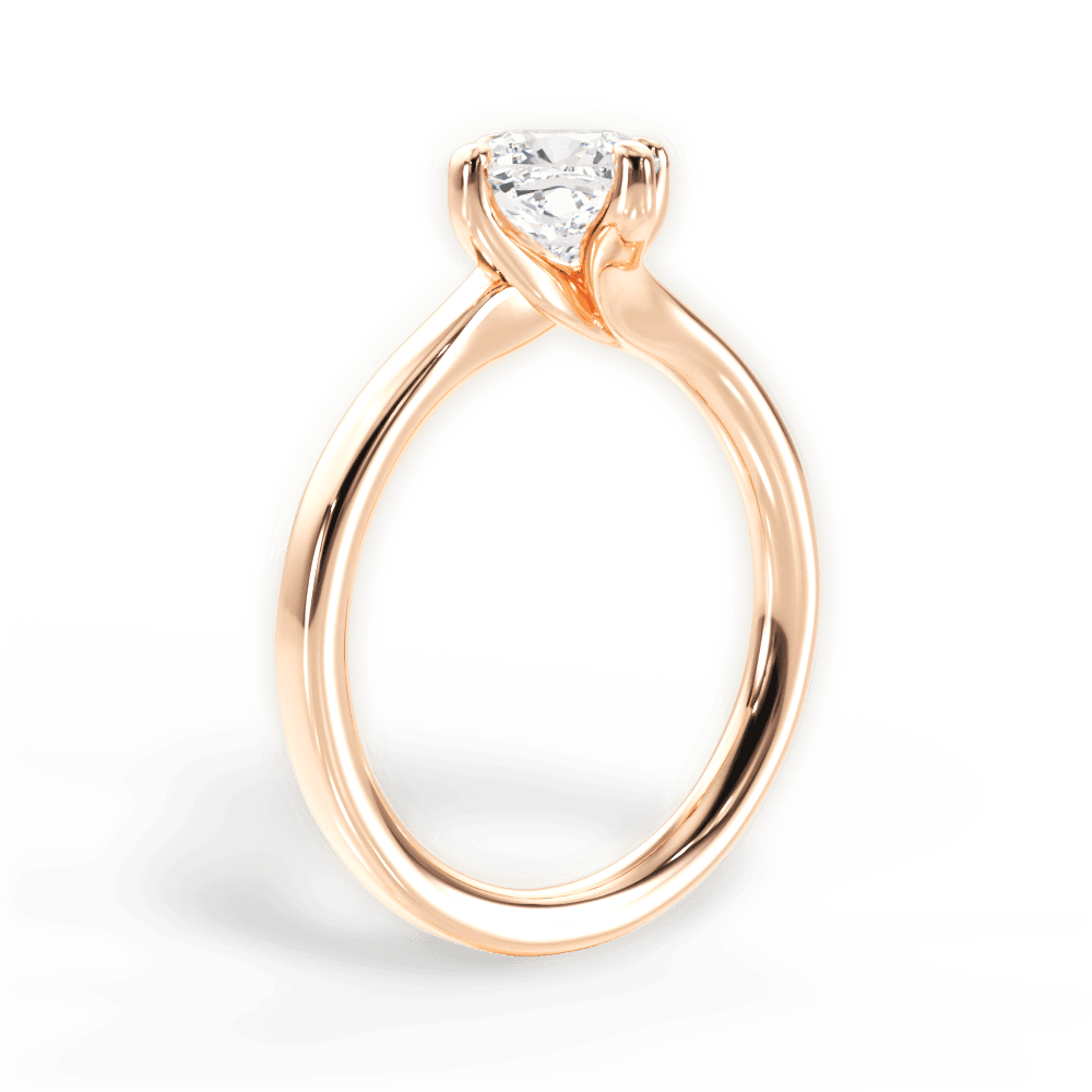 14kt Rose Gold/18kt Rose Gold/cushion/front