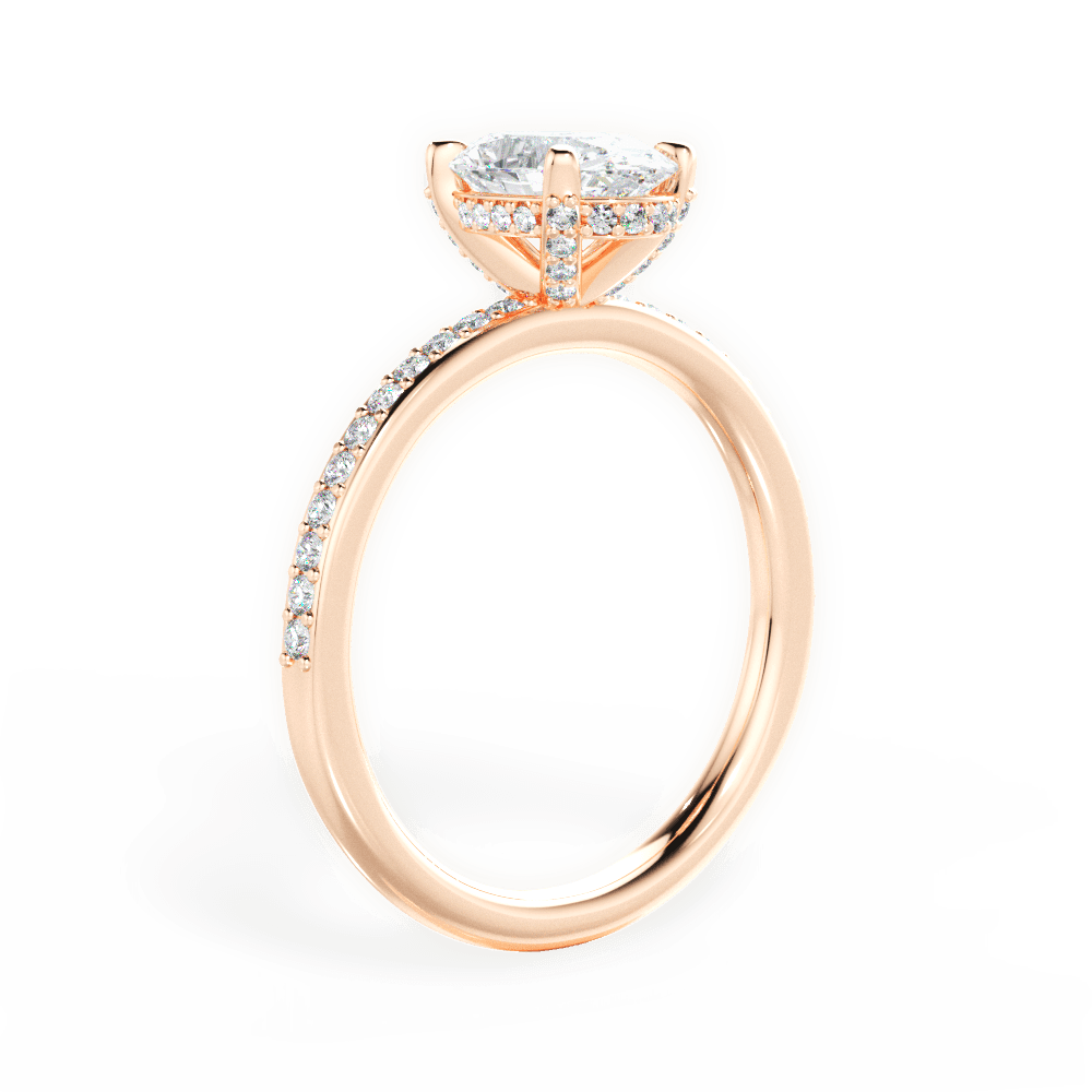 14kt Rose Gold/18kt Rose Gold/oval/front