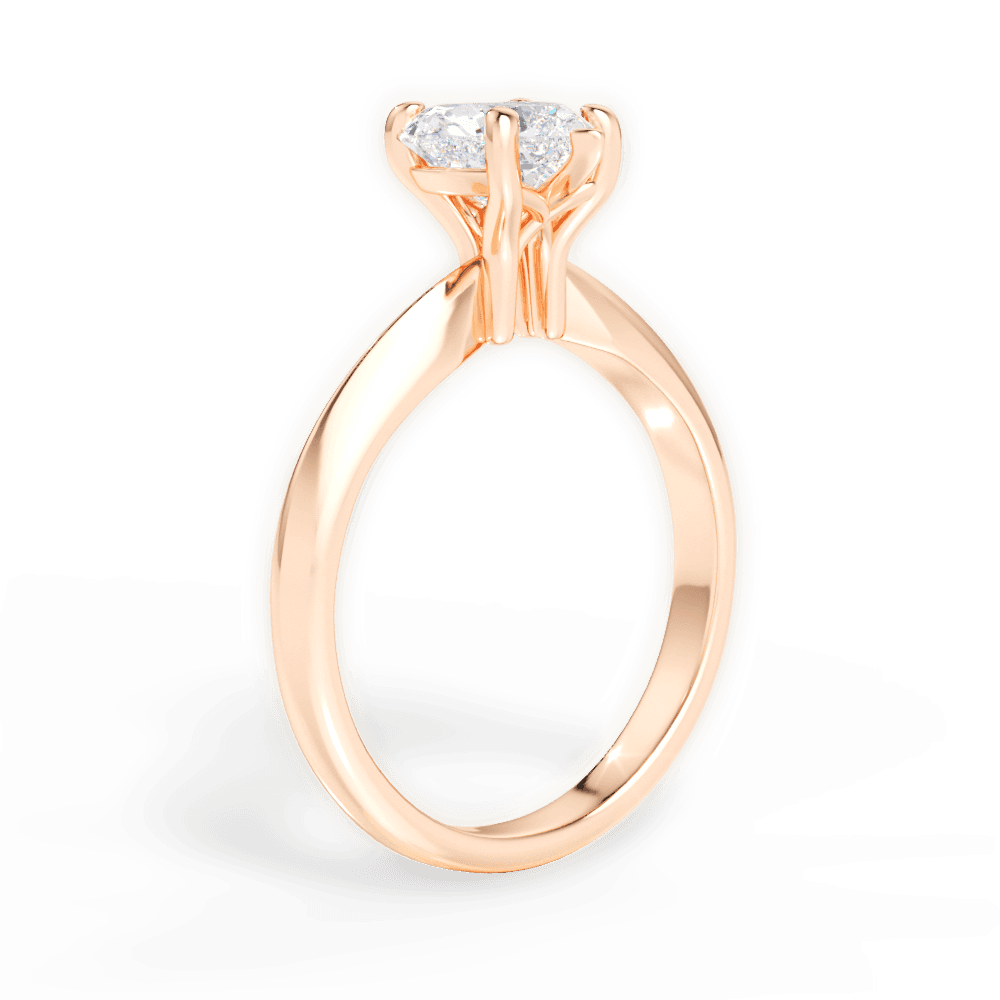 14kt Rose Gold/18kt Rose Gold/heart/front