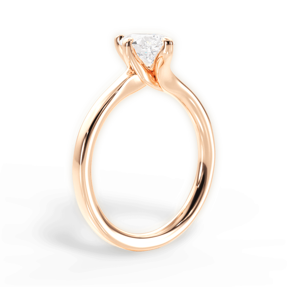 14kt Rose Gold/18kt Rose Gold/pear/front