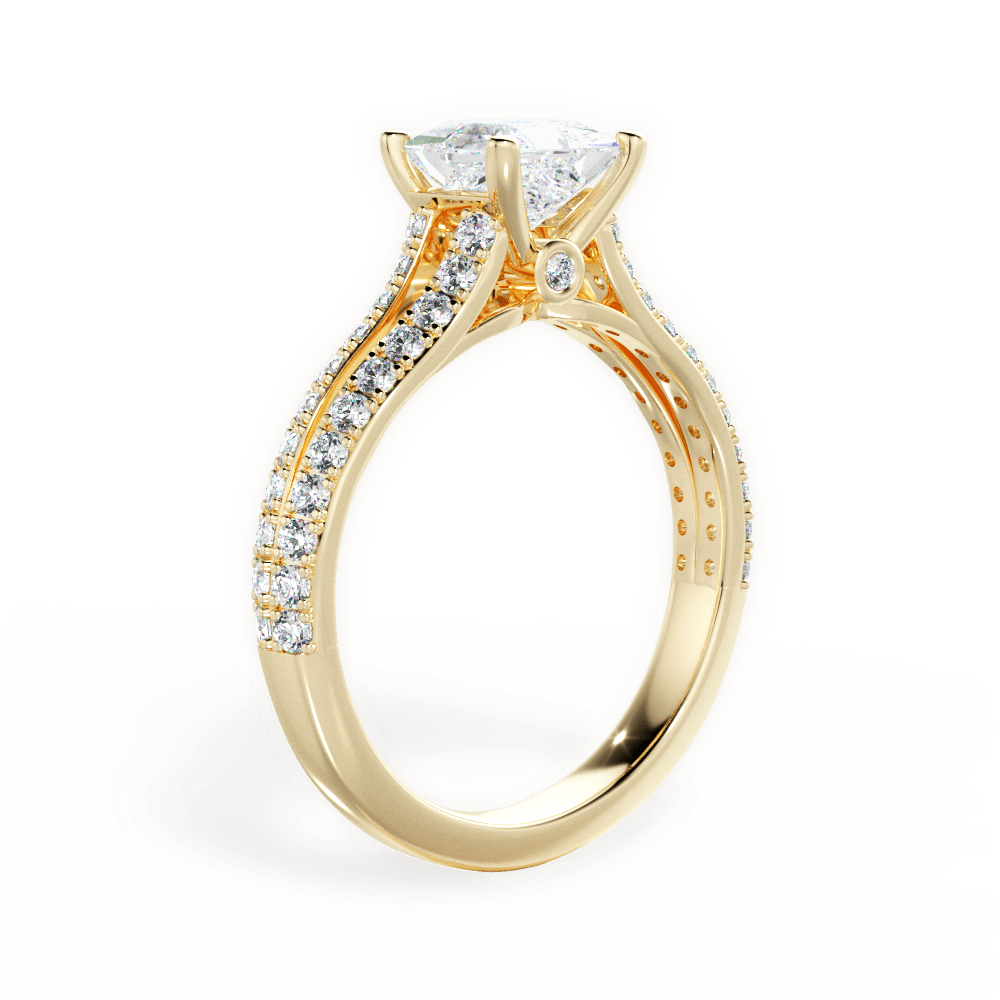 14kt Yellow Gold/18kt Yellow Gold/princess/front