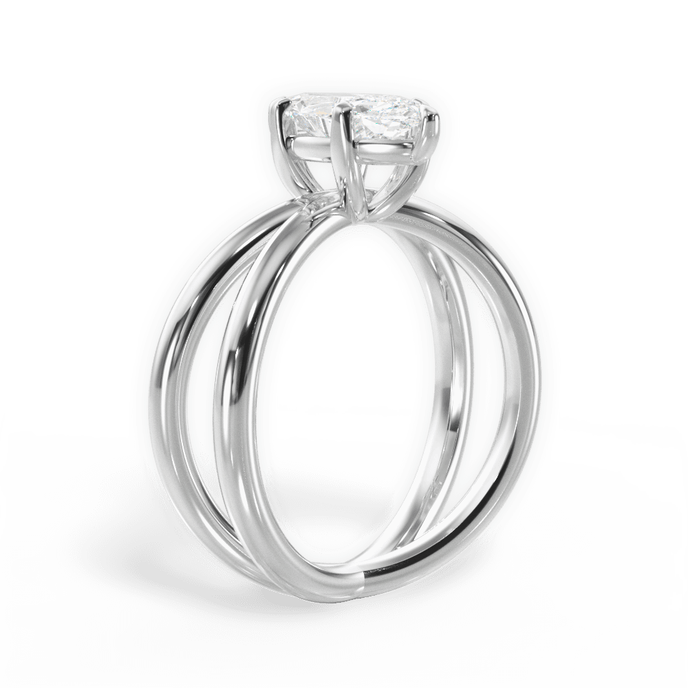 14kt White Gold/18kt White Gold/Platinum/marquise/front