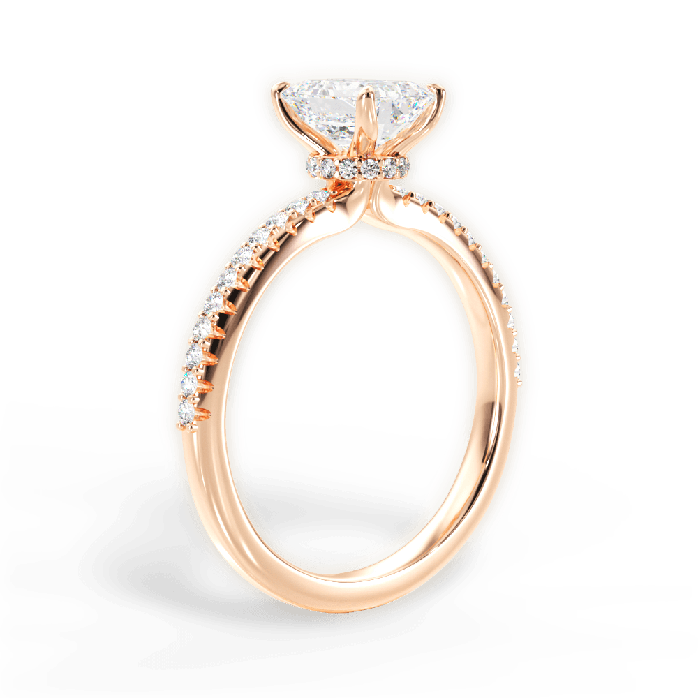 14kt Rose Gold/18kt Rose Gold/emerald/front