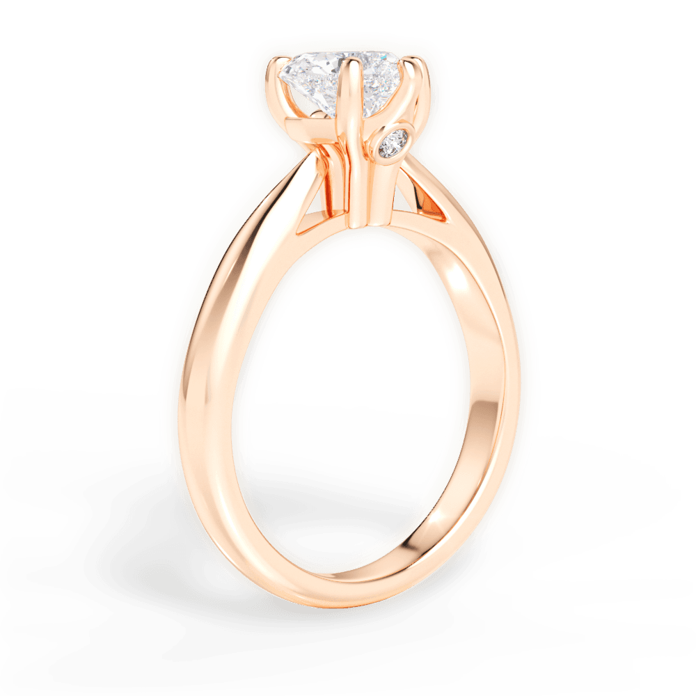 14kt Rose Gold/18kt Rose Gold/heart/front