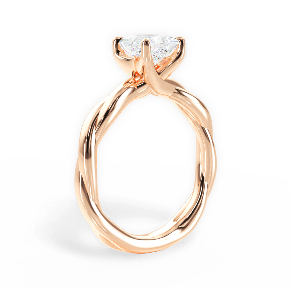 14kt Rose Gold/18kt Rose Gold/princess/front