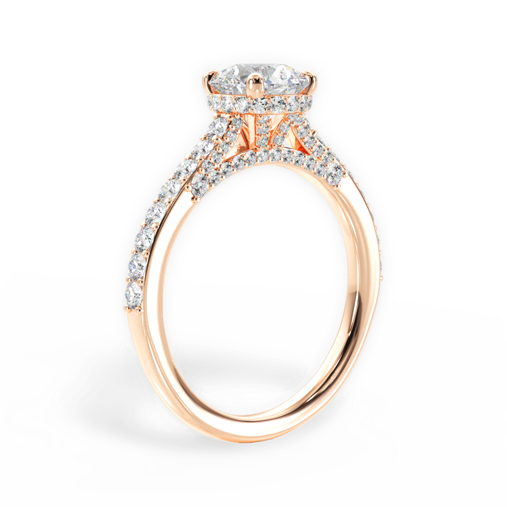 14kt Rose Gold/18kt Rose Gold/round/front